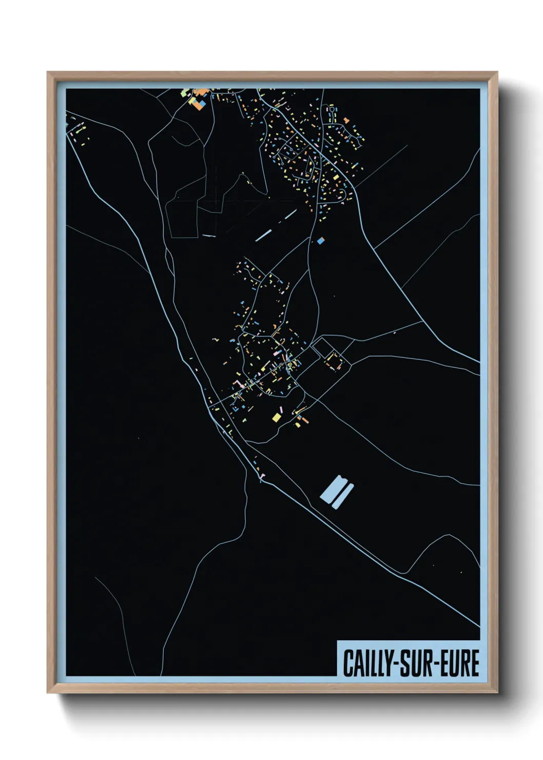 Un poster carteCailly-sur-Eure