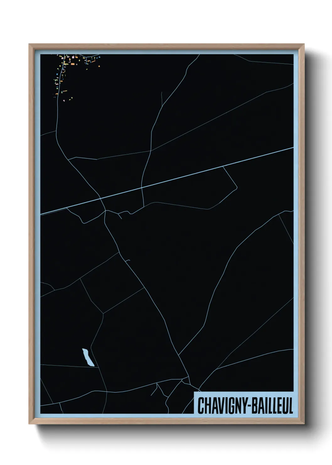 Un poster carteChavigny-Bailleul