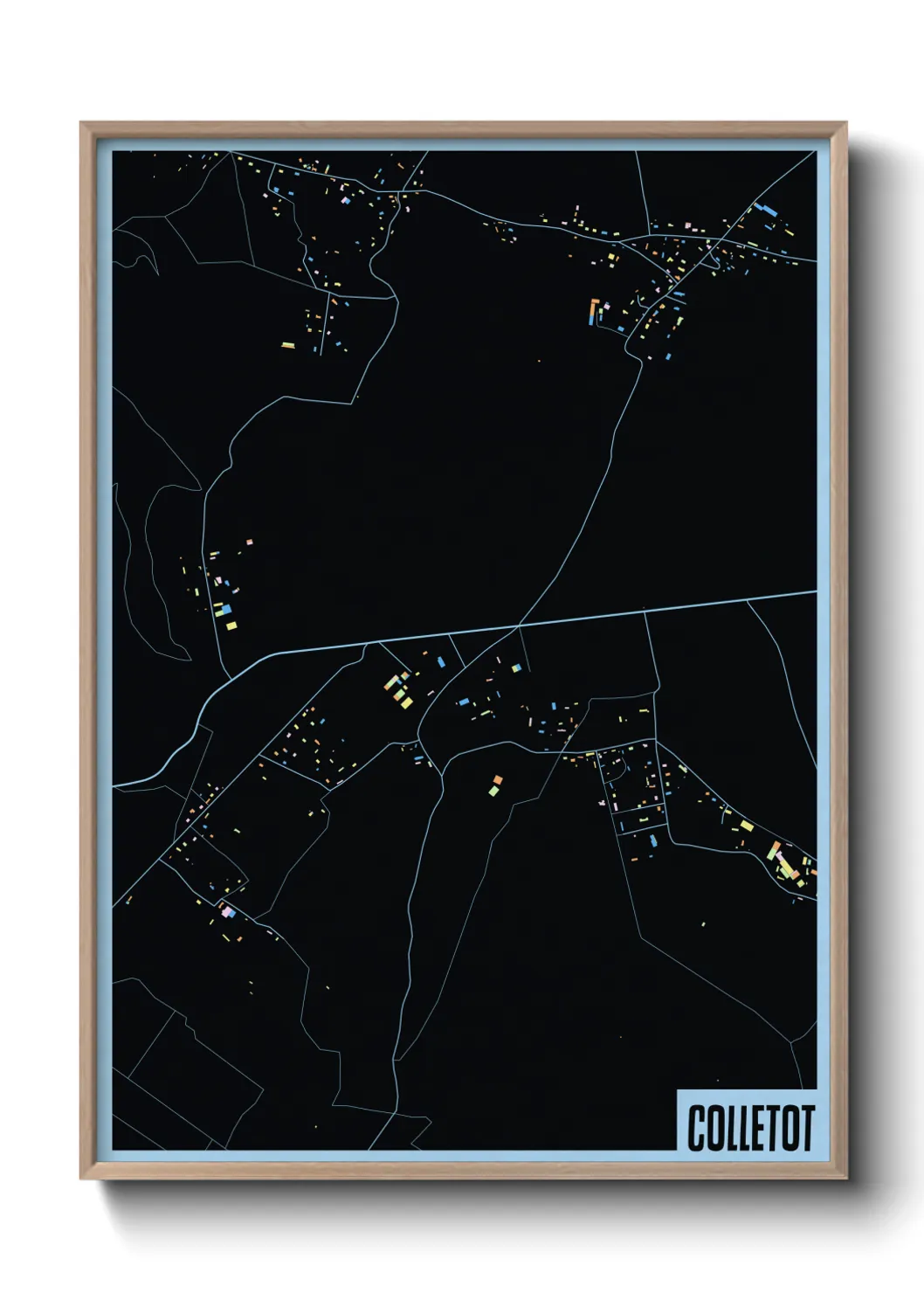 Une affiche de carte sur Colletot