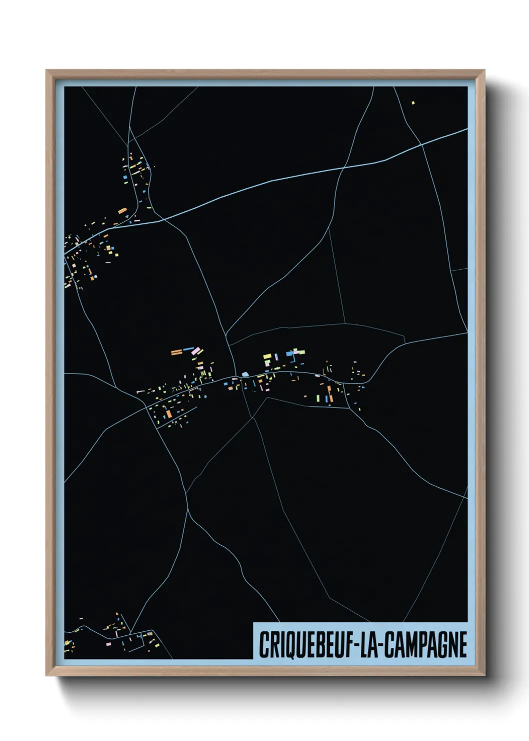 Une affiche de carte sur Criquebeuf-la-Campagne