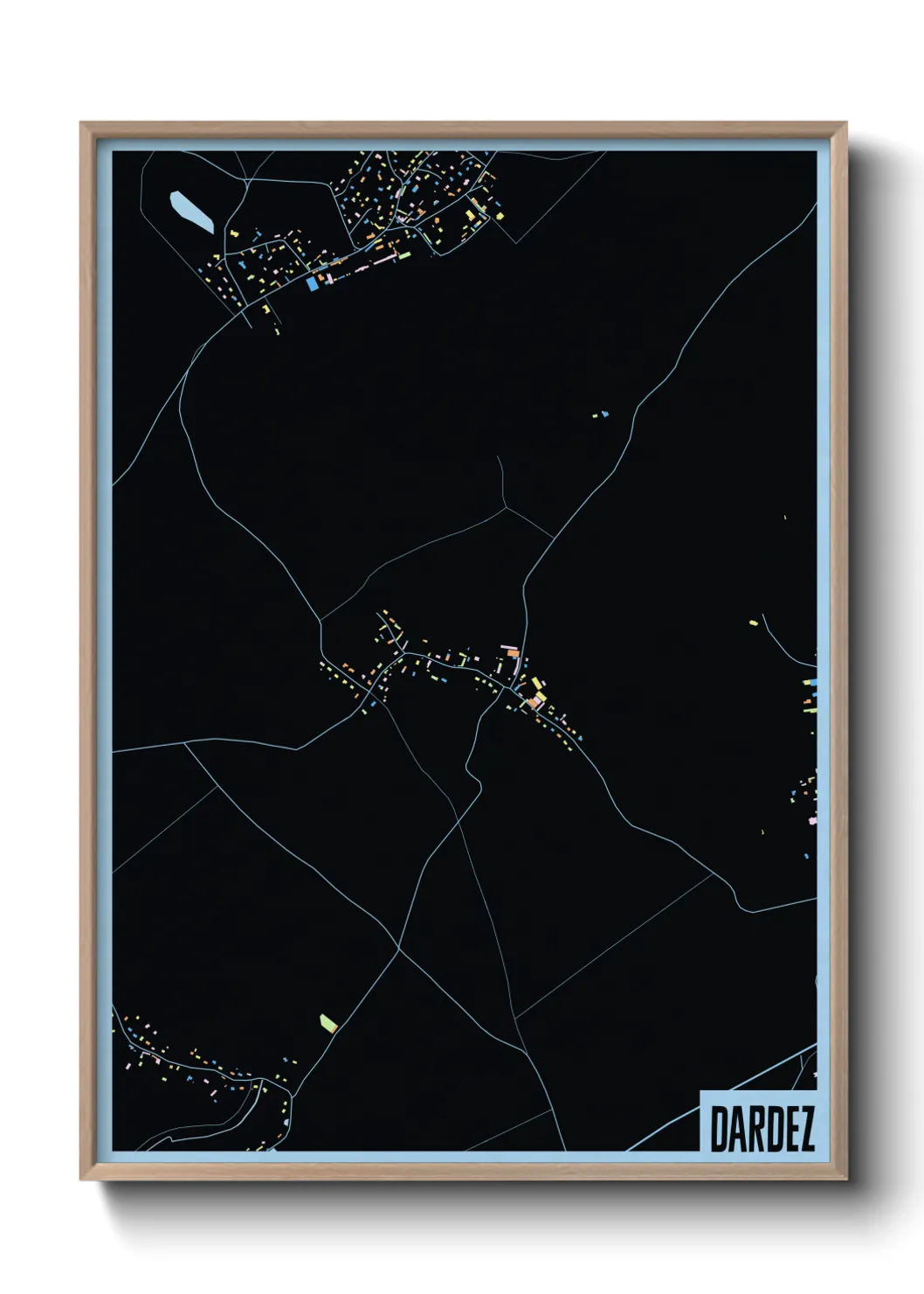 Une affiche de carte sur Dardez