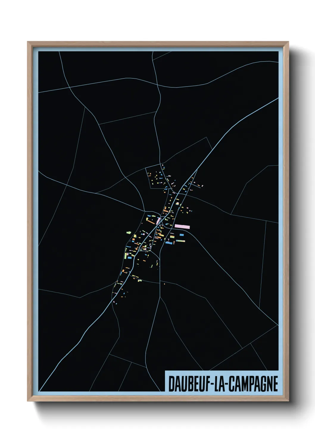 Une affiche de carte sur Daubeuf-la-Campagne