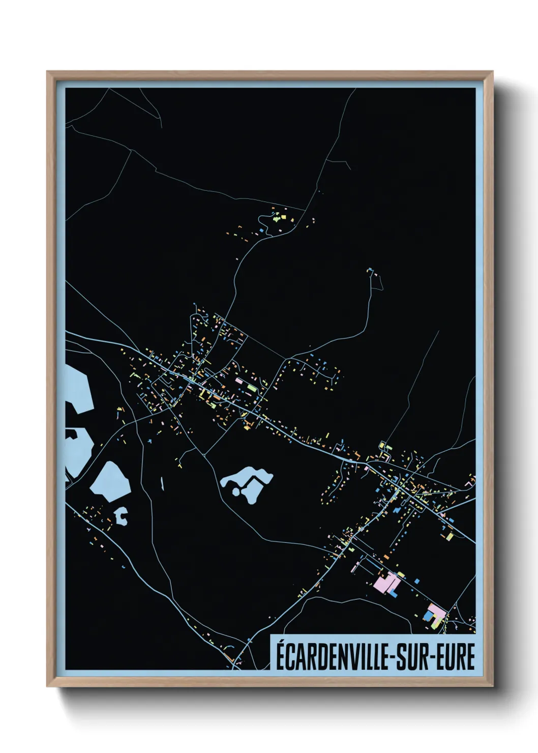 Une affiche de carte sur Écardenville-sur-Eure