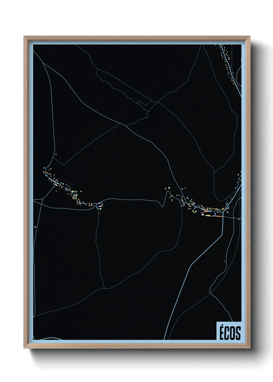 Une affiche de carte sur Écos