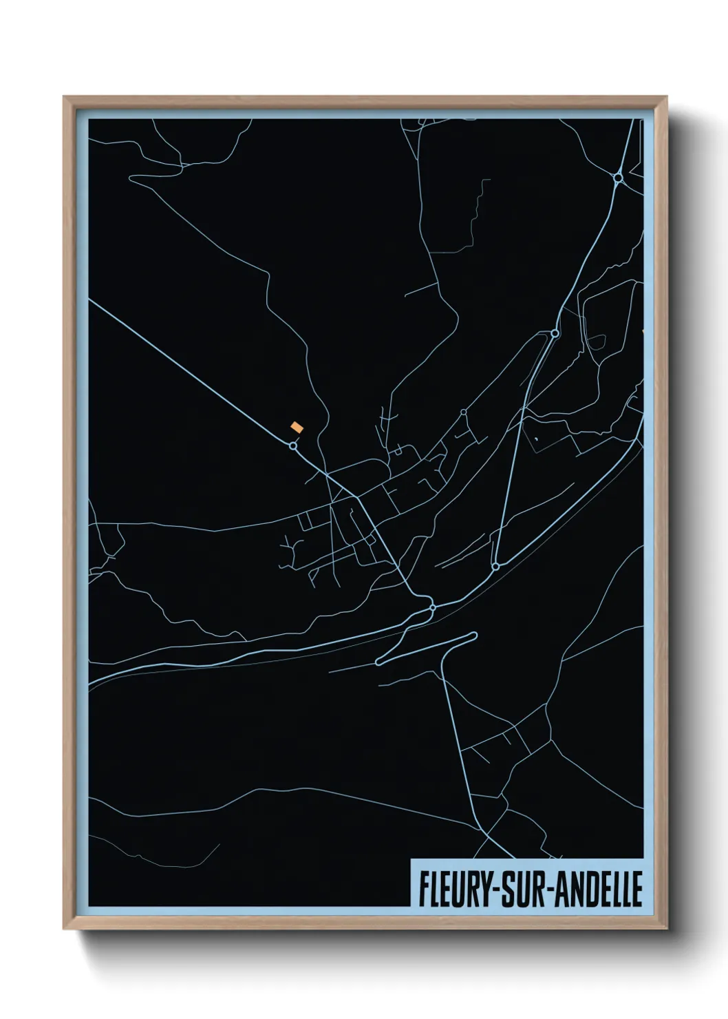 Un poster carteFleury-sur-Andelle