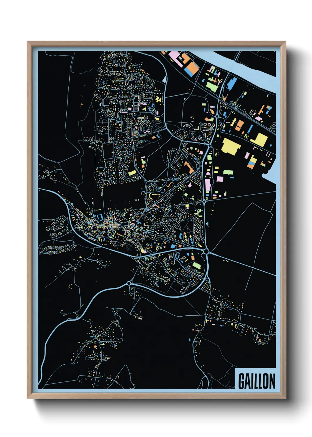 Une affiche de carte sur Gaillon