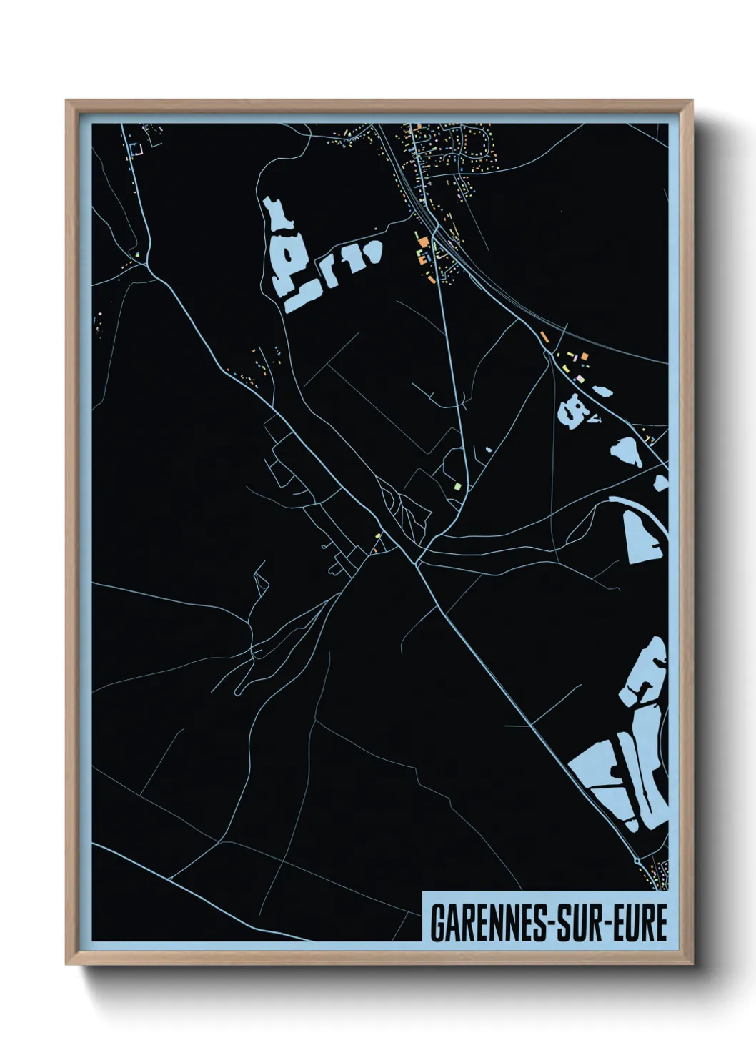 Un poster carteGarennes-sur-Eure