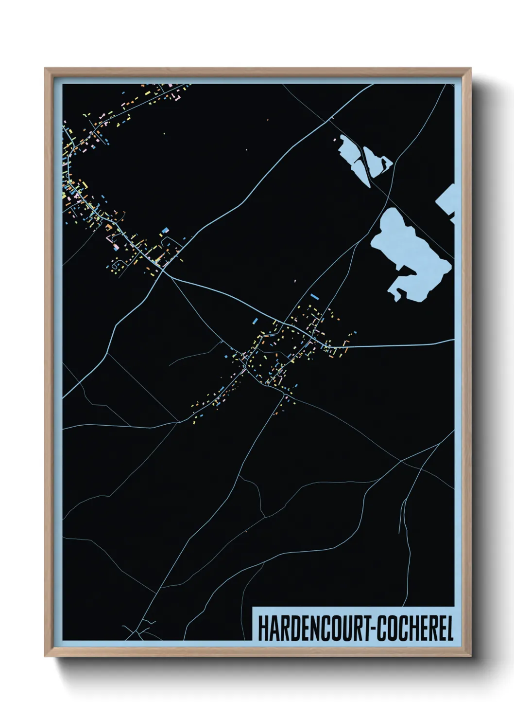 Une affiche de carte sur Hardencourt-Cocherel