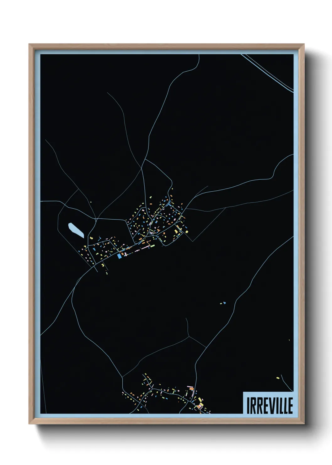 Une affiche de carte sur Irreville