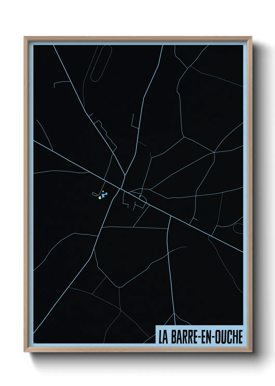 Une affiche de carte sur La Barre-en-Ouche