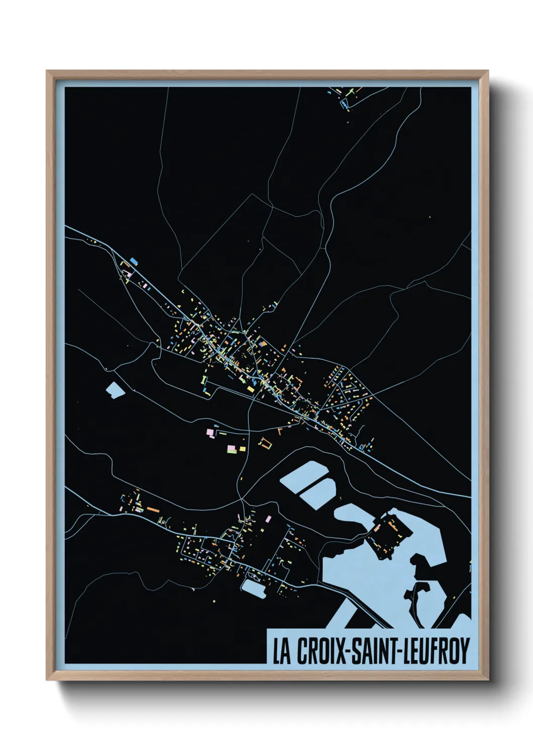 Un poster carteLa Croix-Saint-Leufroy