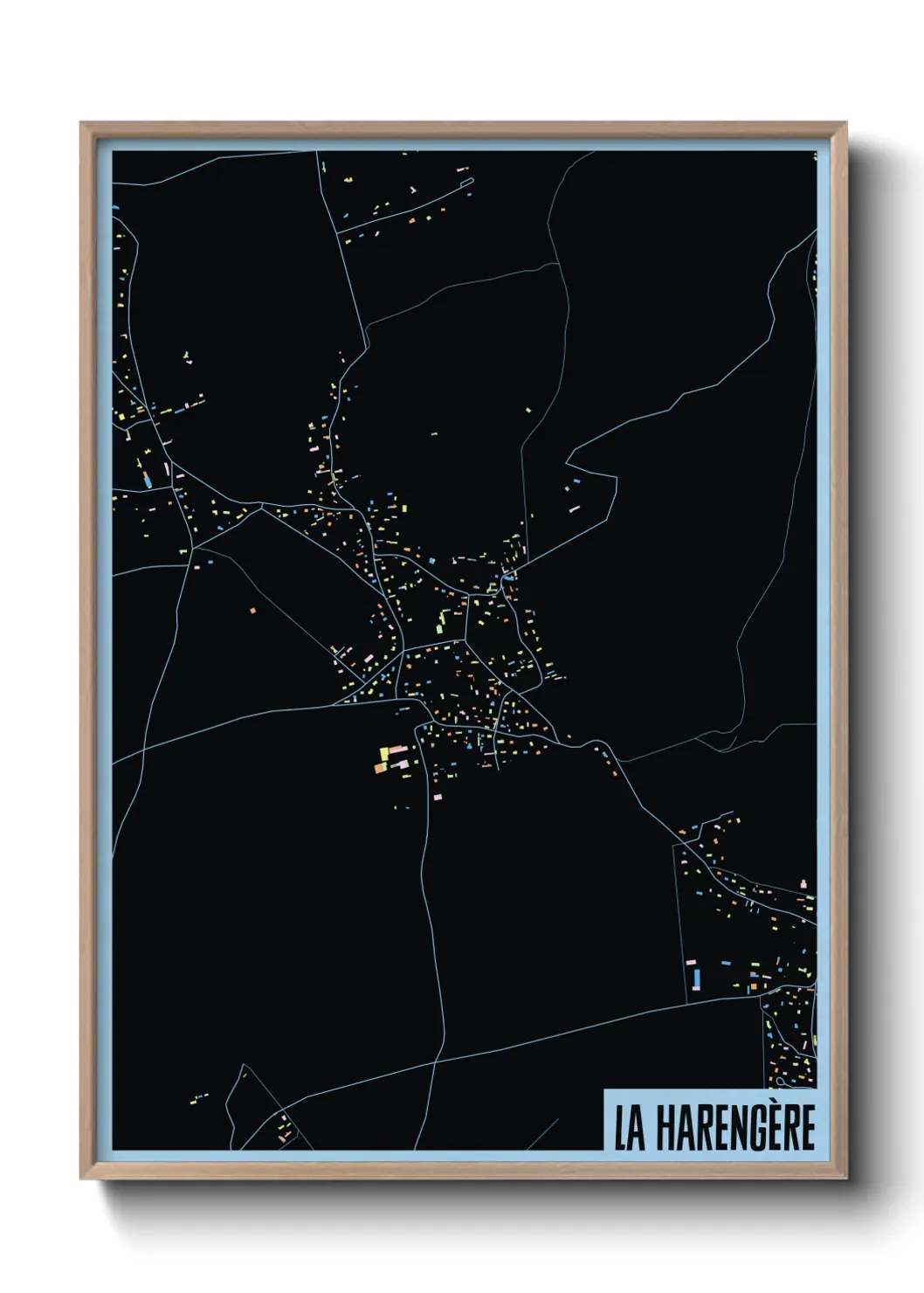 Une affiche de carte sur La Harengère