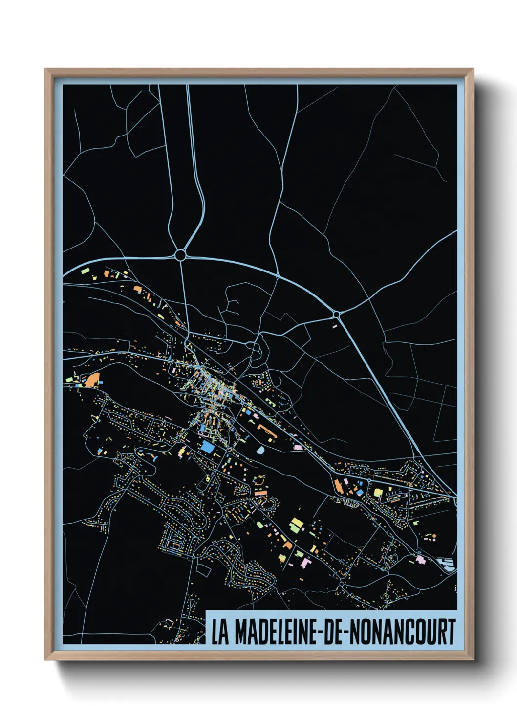 Une affiche de carte sur La Madeleine-de-Nonancourt