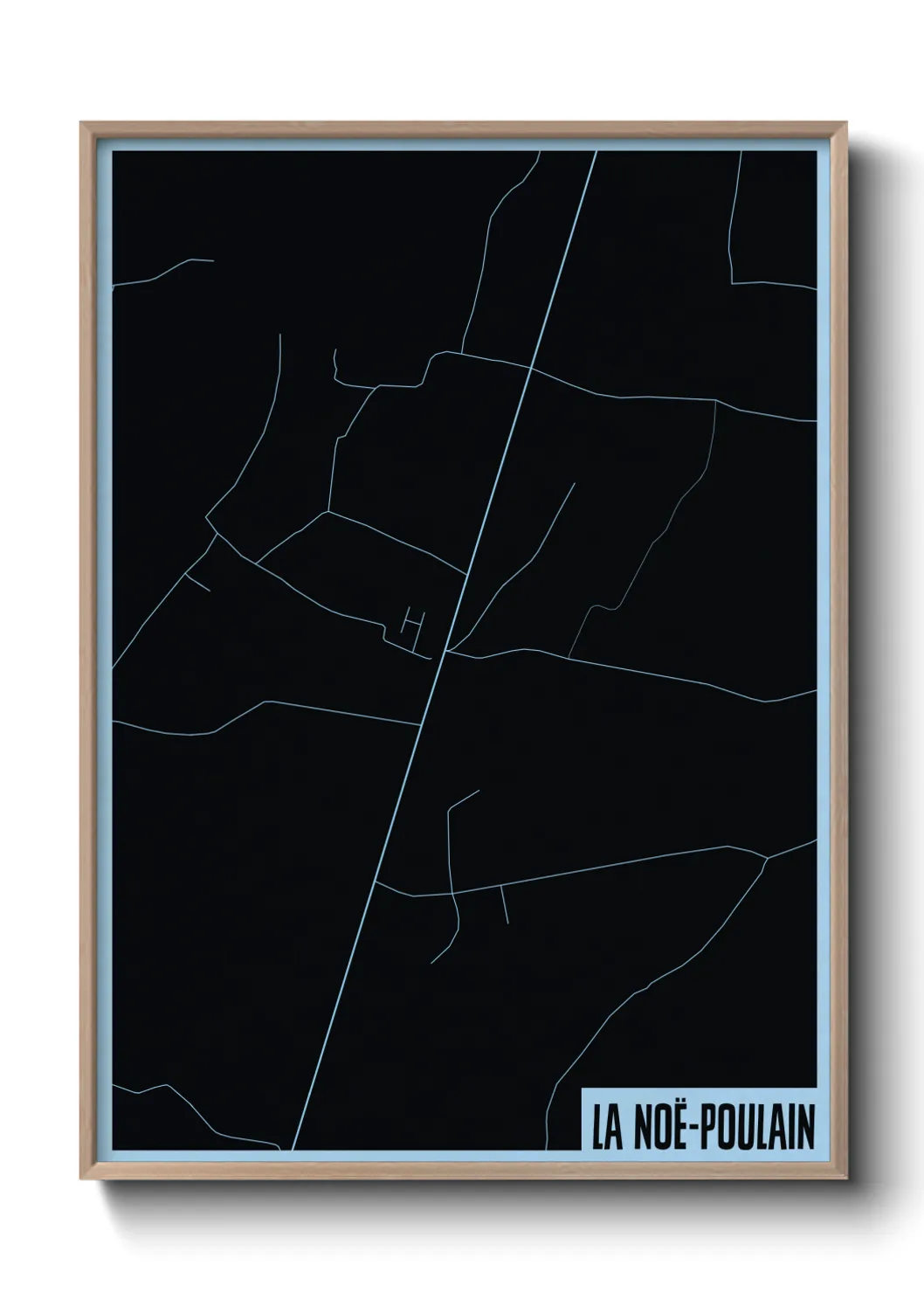 Une affiche de carte sur La Noë-Poulain