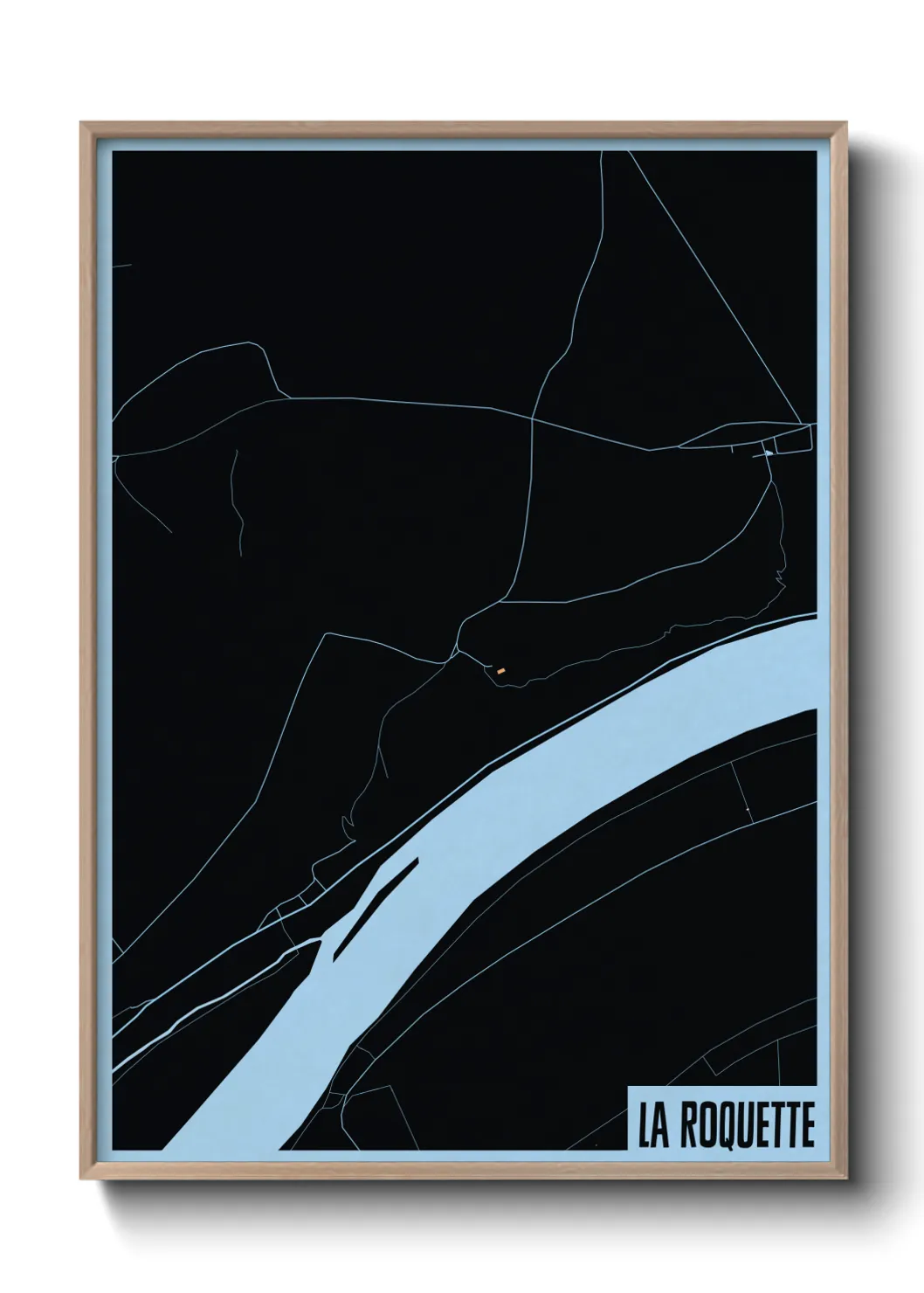 Une affiche de carte sur La Roquette