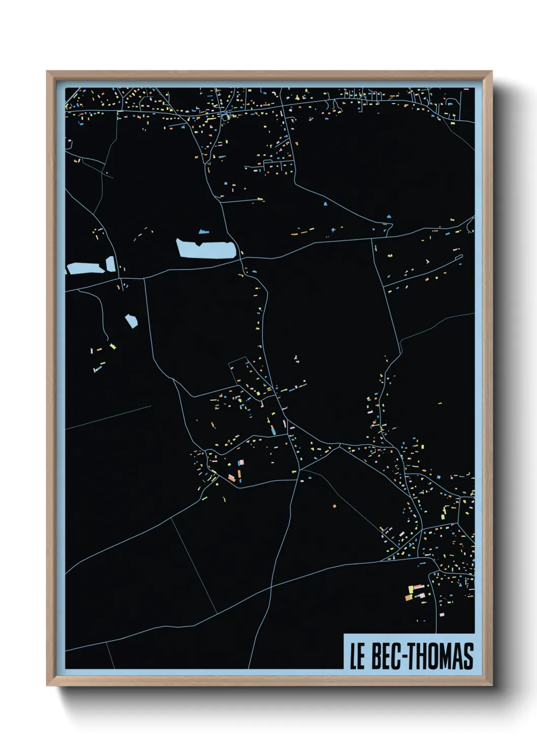 Une affiche de carte sur Le Bec-Thomas