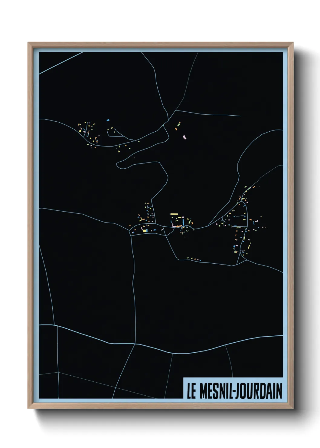 Une affiche de carte sur Le Mesnil-Jourdain