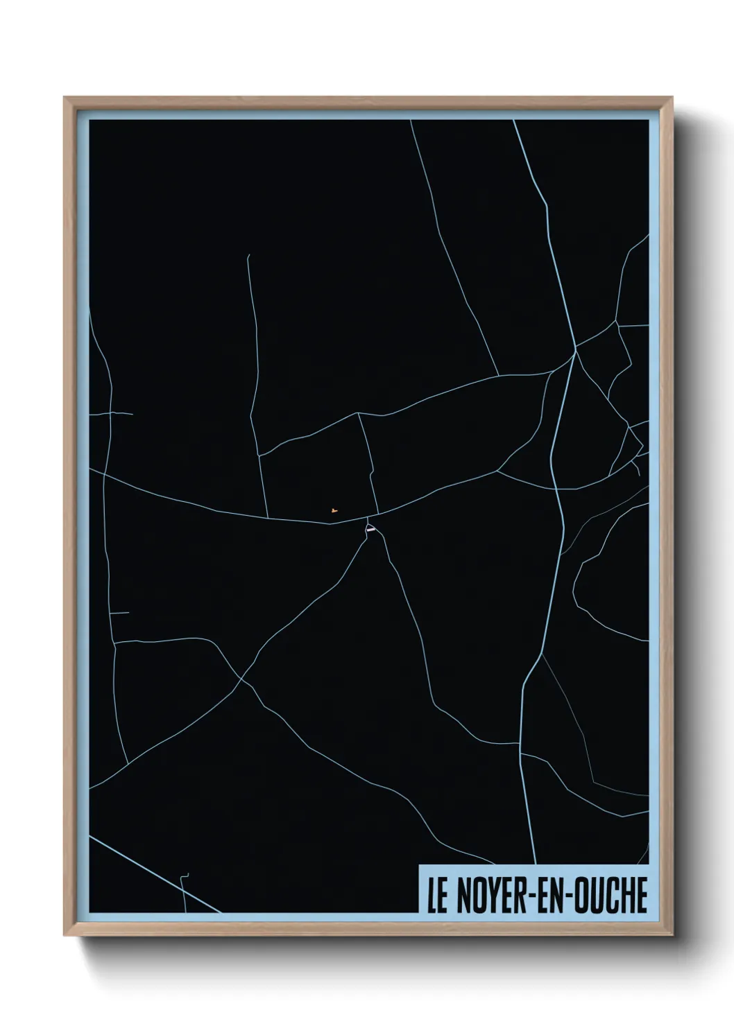 Une affiche de carte sur Le Noyer-en-Ouche