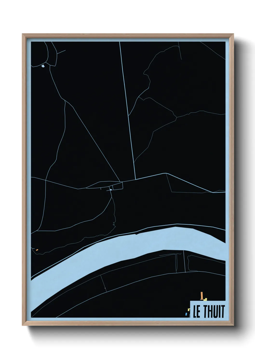 Une affiche de carte sur Le Thuit