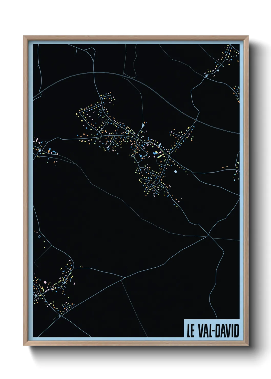 Une affiche de carte sur Le Val-David