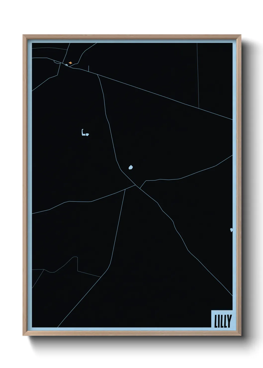 Une affiche de carte sur Lilly