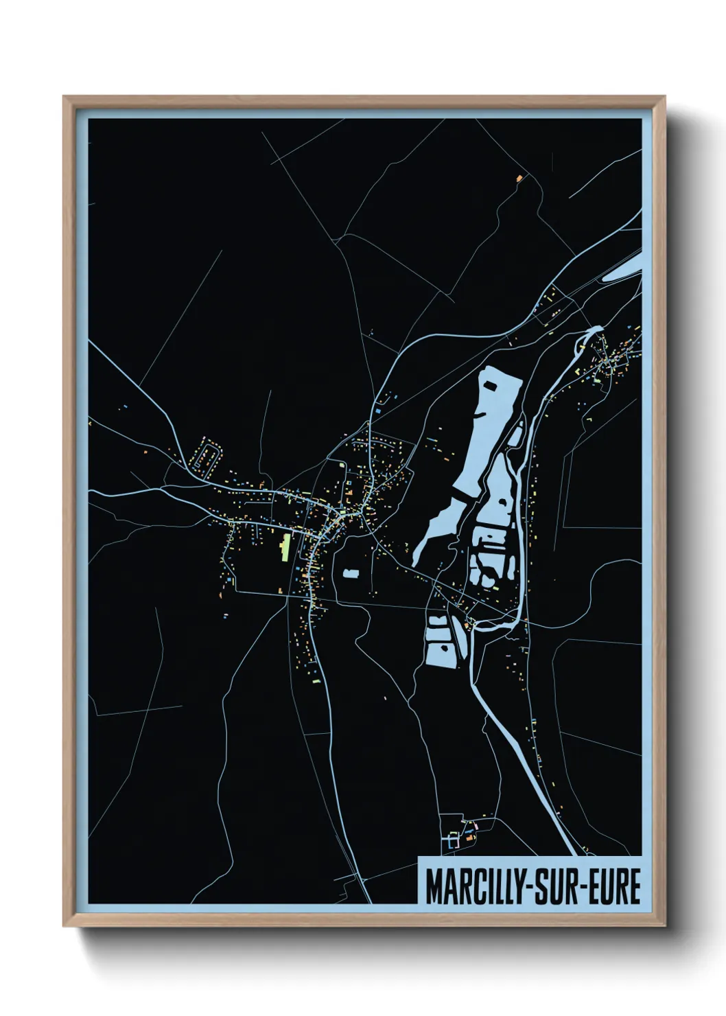 Un poster carteMarcilly-sur-Eure