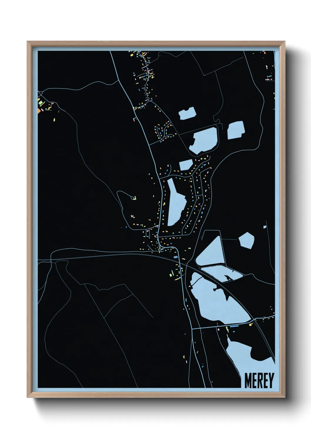 Une affiche de carte sur Merey