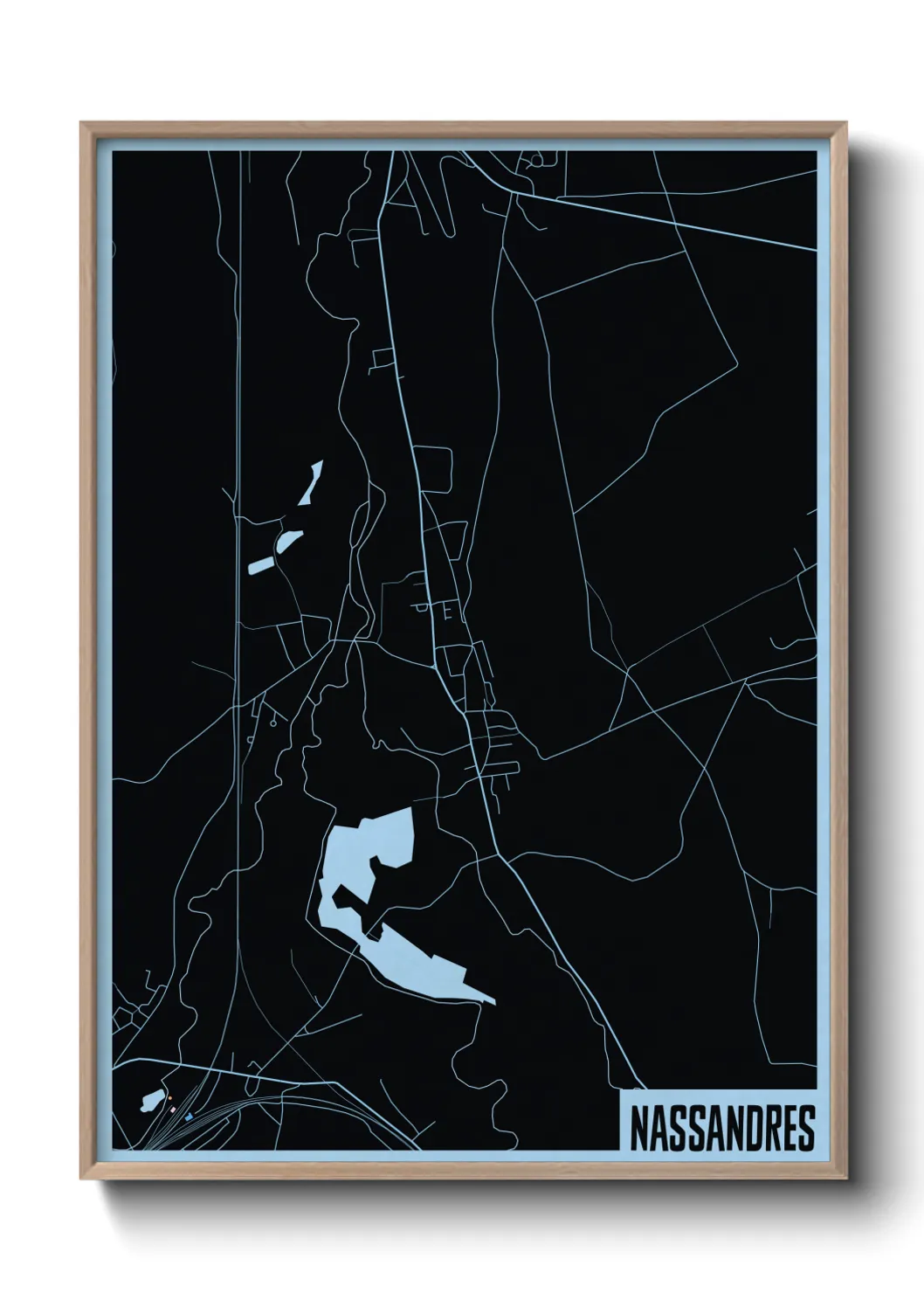 Une affiche de carte sur Nassandres