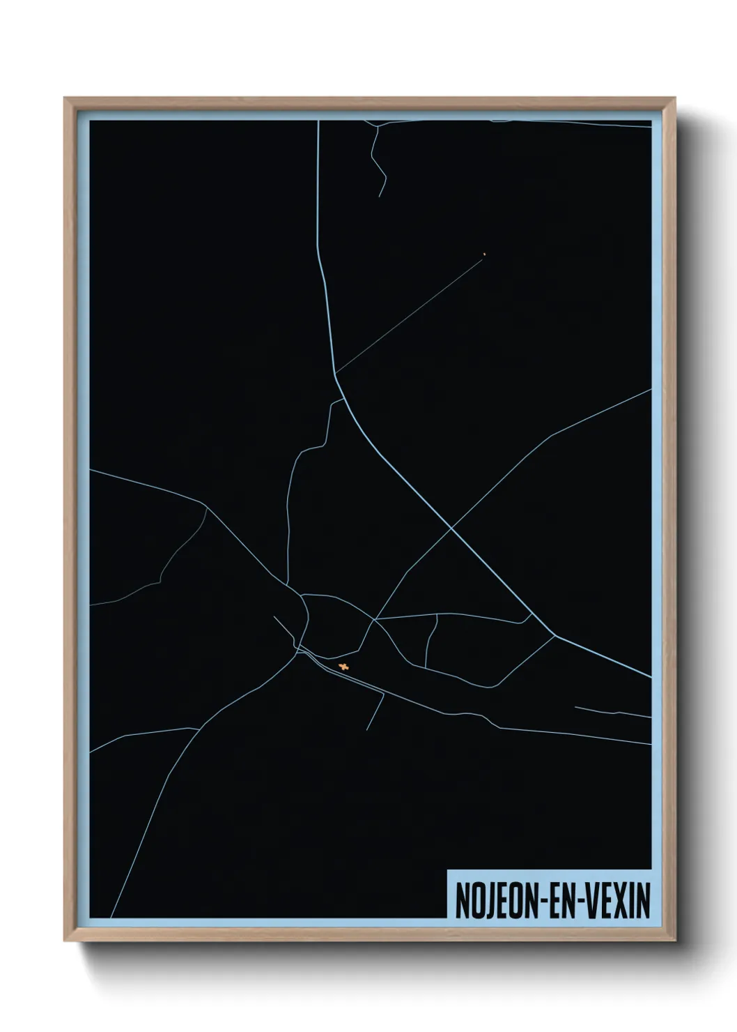 Une affiche de carte sur Nojeon-en-Vexin