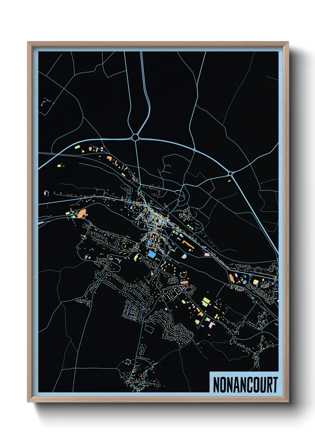 Une affiche de carte sur Nonancourt