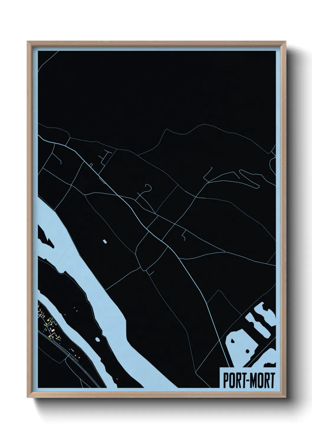 Une affiche de carte sur Port-Mort