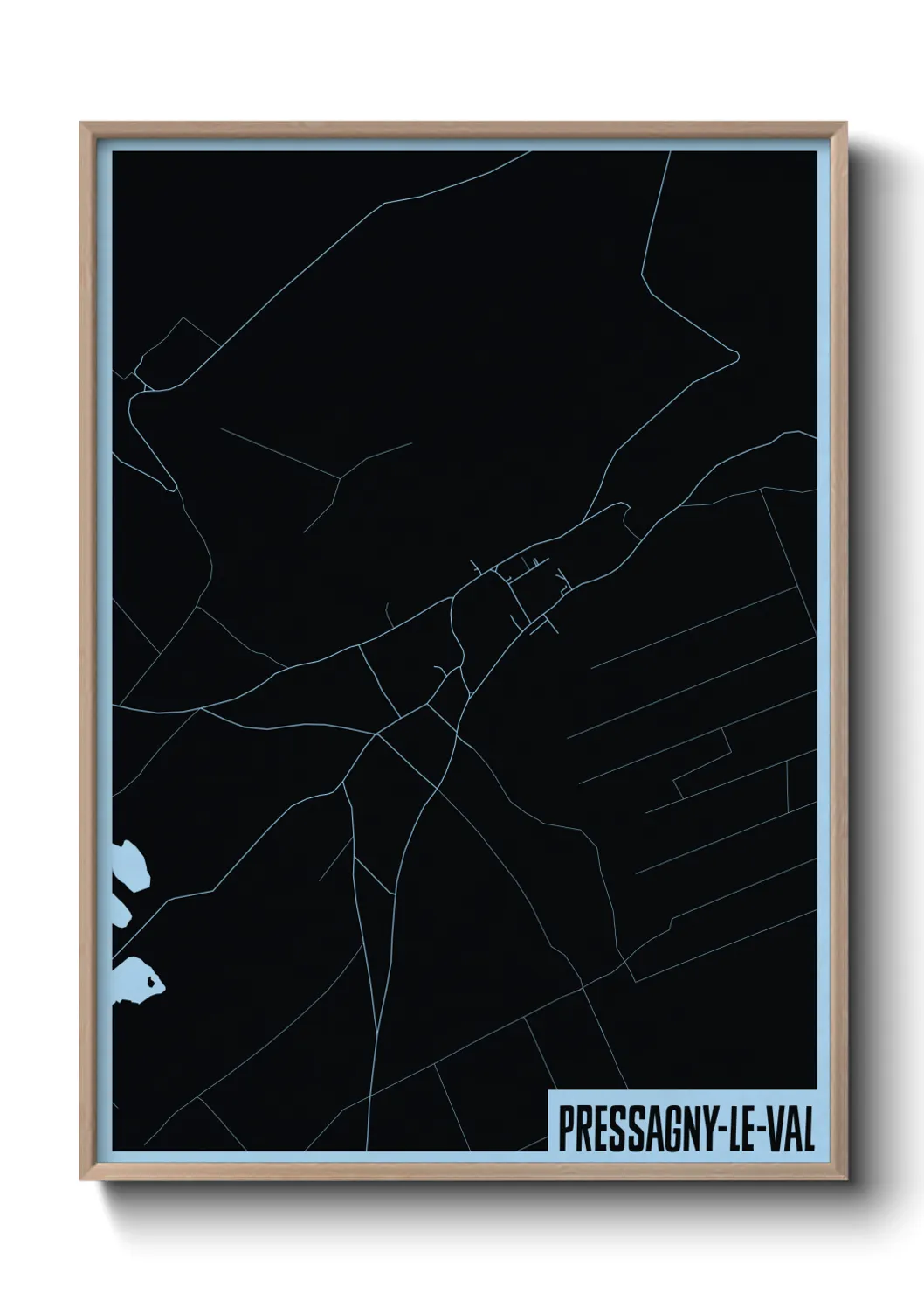 Une affiche de carte sur Pressagny-le-Val