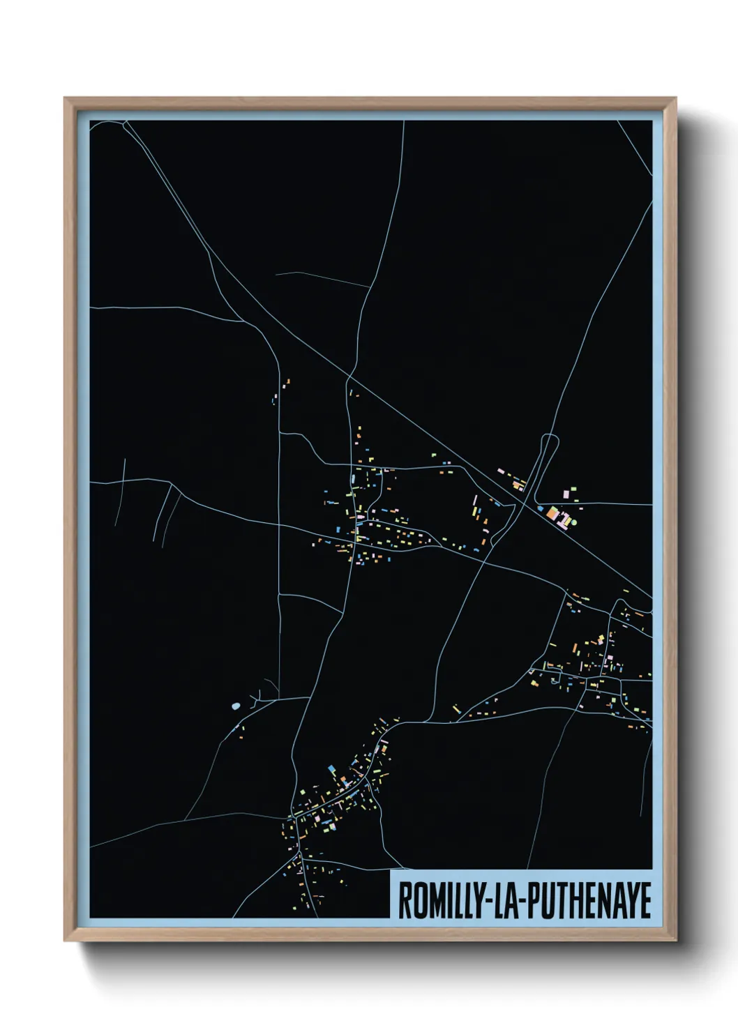 Une affiche de carte sur Romilly-la-Puthenaye