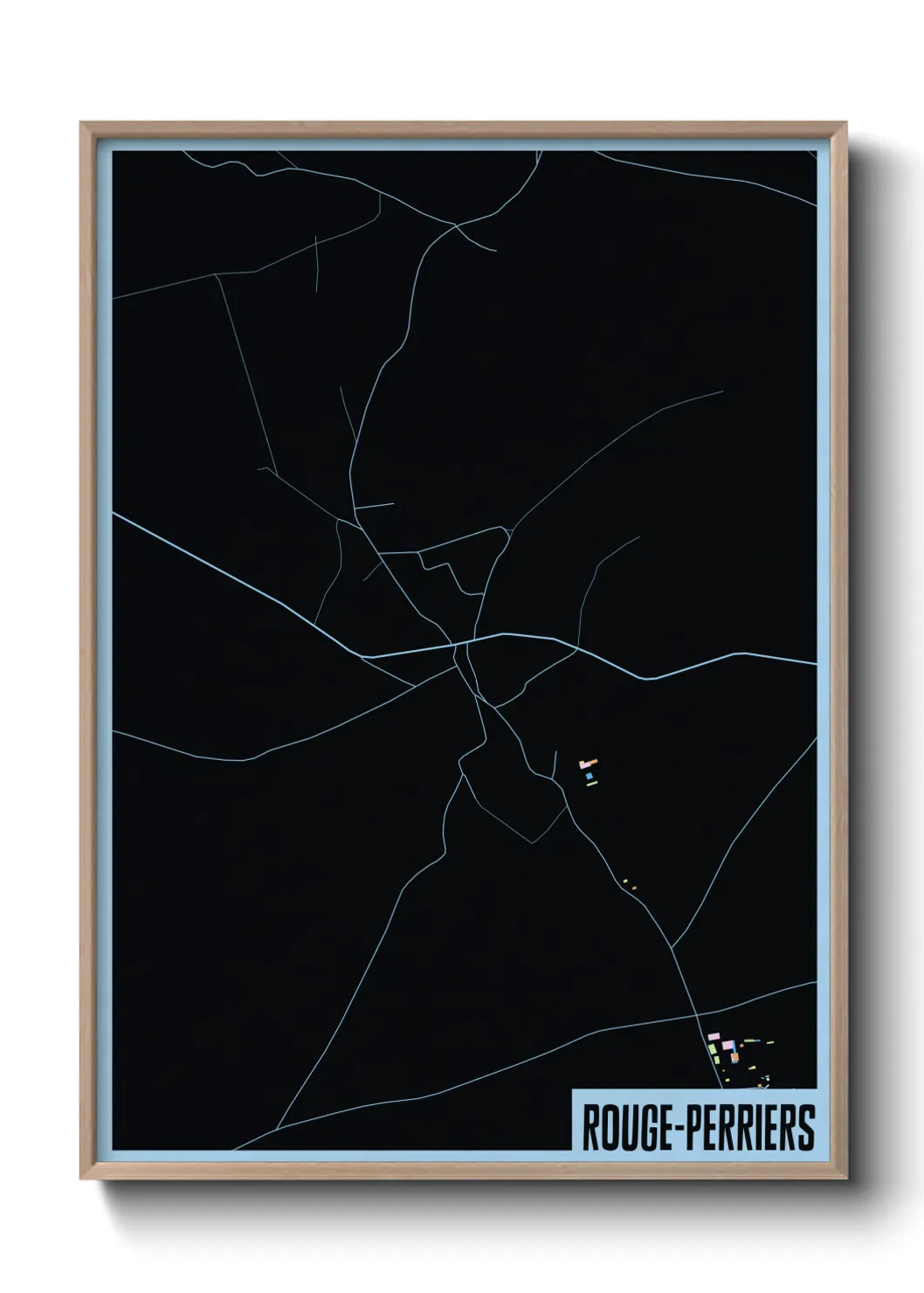 Une affiche de carte sur Rouge-Perriers