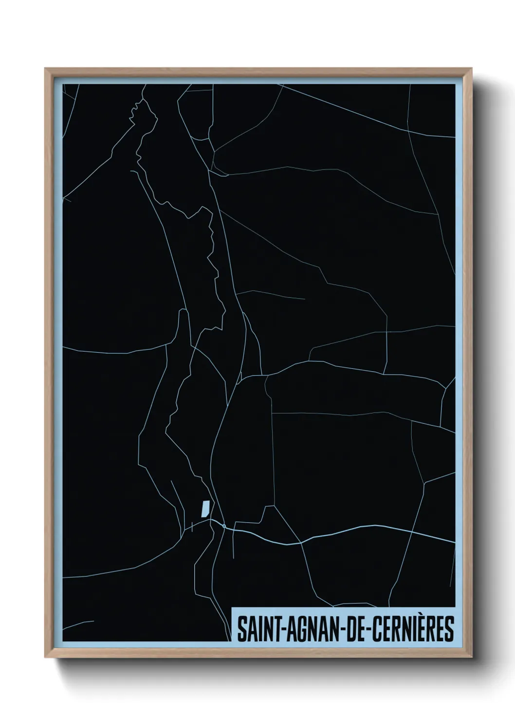 Une affiche de carte sur Saint-Agnan-de-Cernières