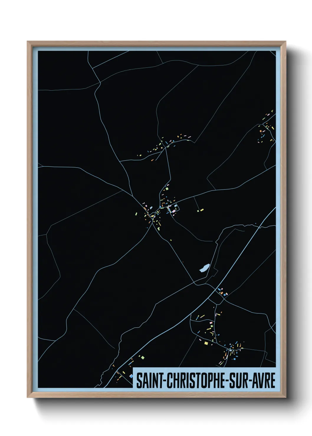 Une affiche de carte sur Saint-Christophe-sur-Avre