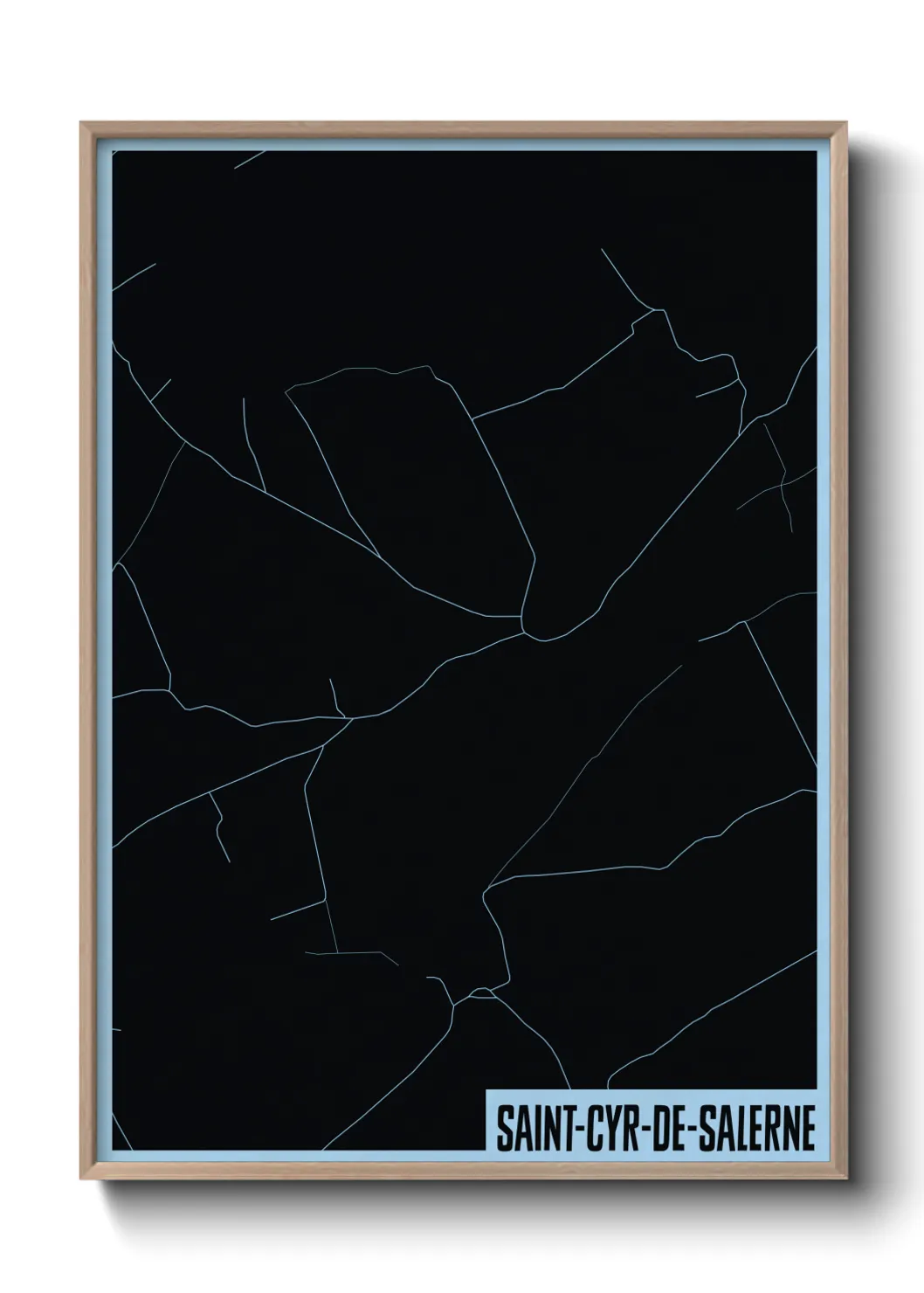 Une affiche de carte sur Saint-Cyr-de-Salerne