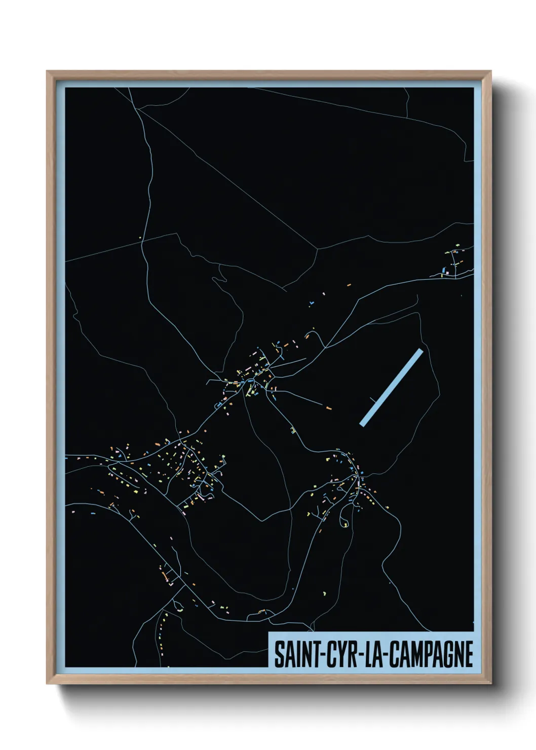 Une affiche de carte sur Saint-Cyr-la-Campagne