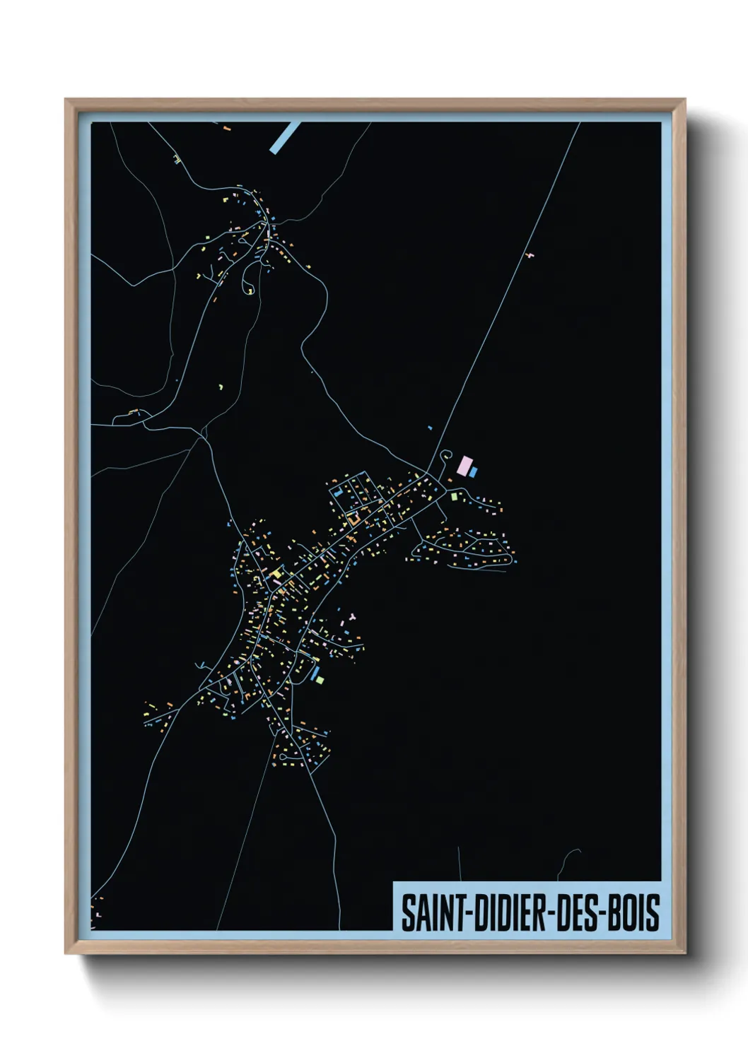 Une affiche de carte sur Saint-Didier-des-Bois