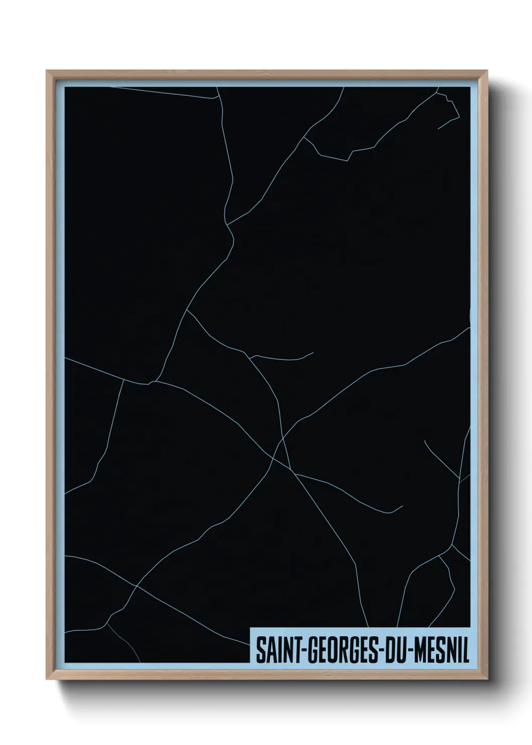 Une affiche de carte sur Saint-Georges-du-Mesnil