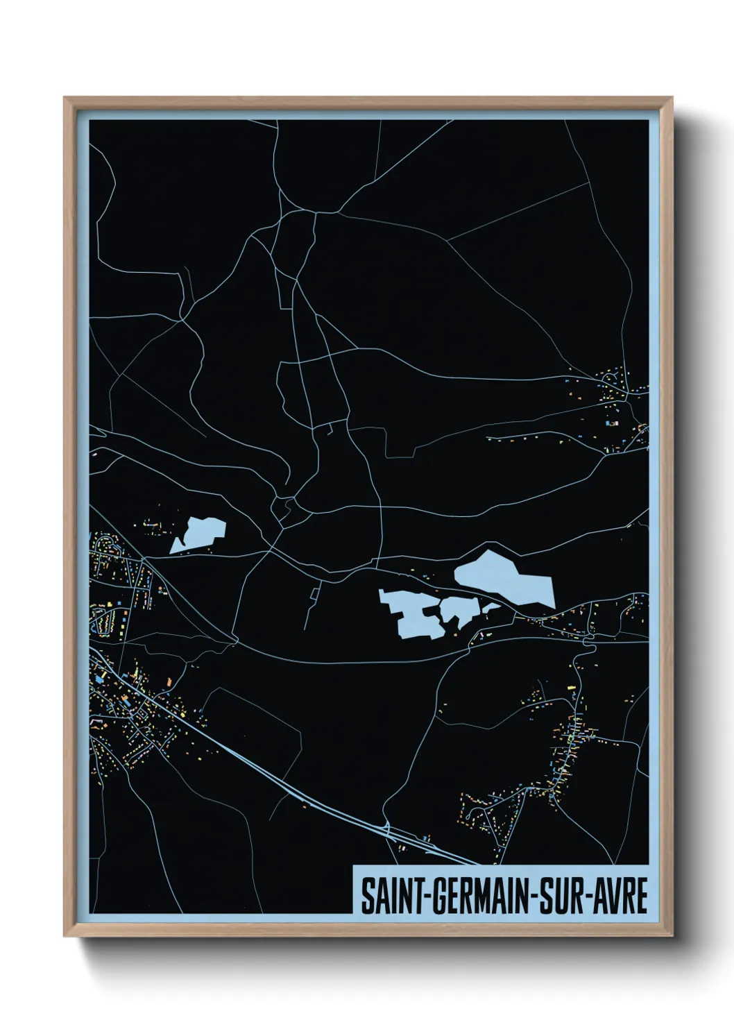 Une affiche de carte sur Saint-Germain-sur-Avre