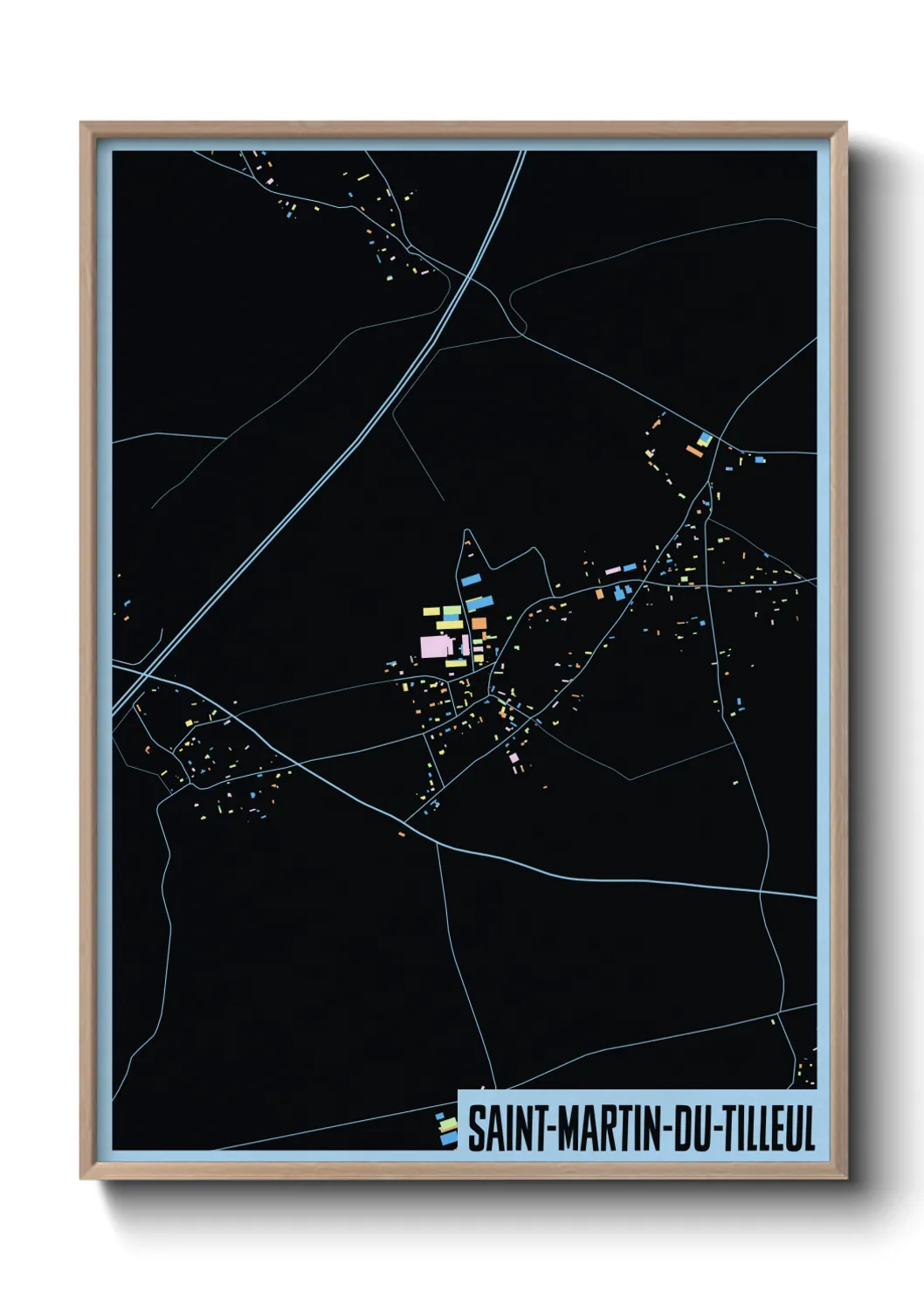 Un poster carteSaint-Martin-du-Tilleul