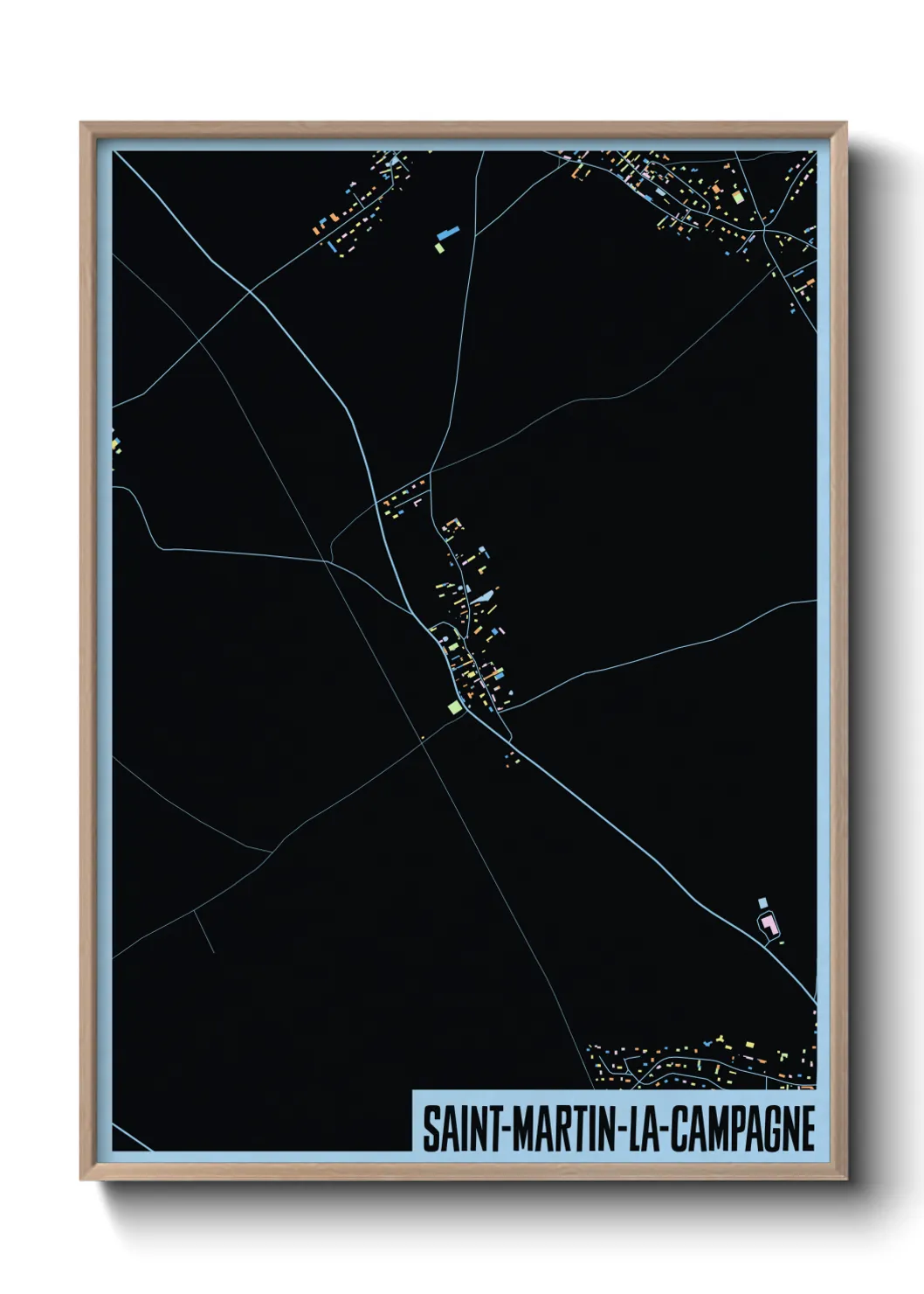 Une affiche de carte sur Saint-Martin-la-Campagne