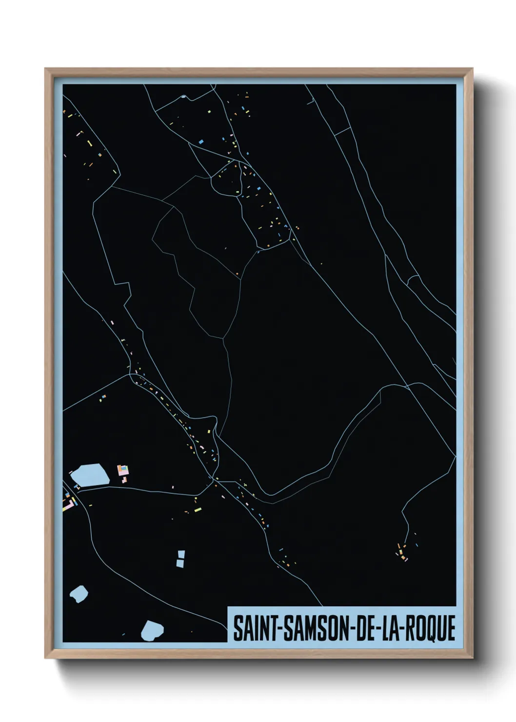 Une affiche de carte sur Saint-Samson-de-la-Roque