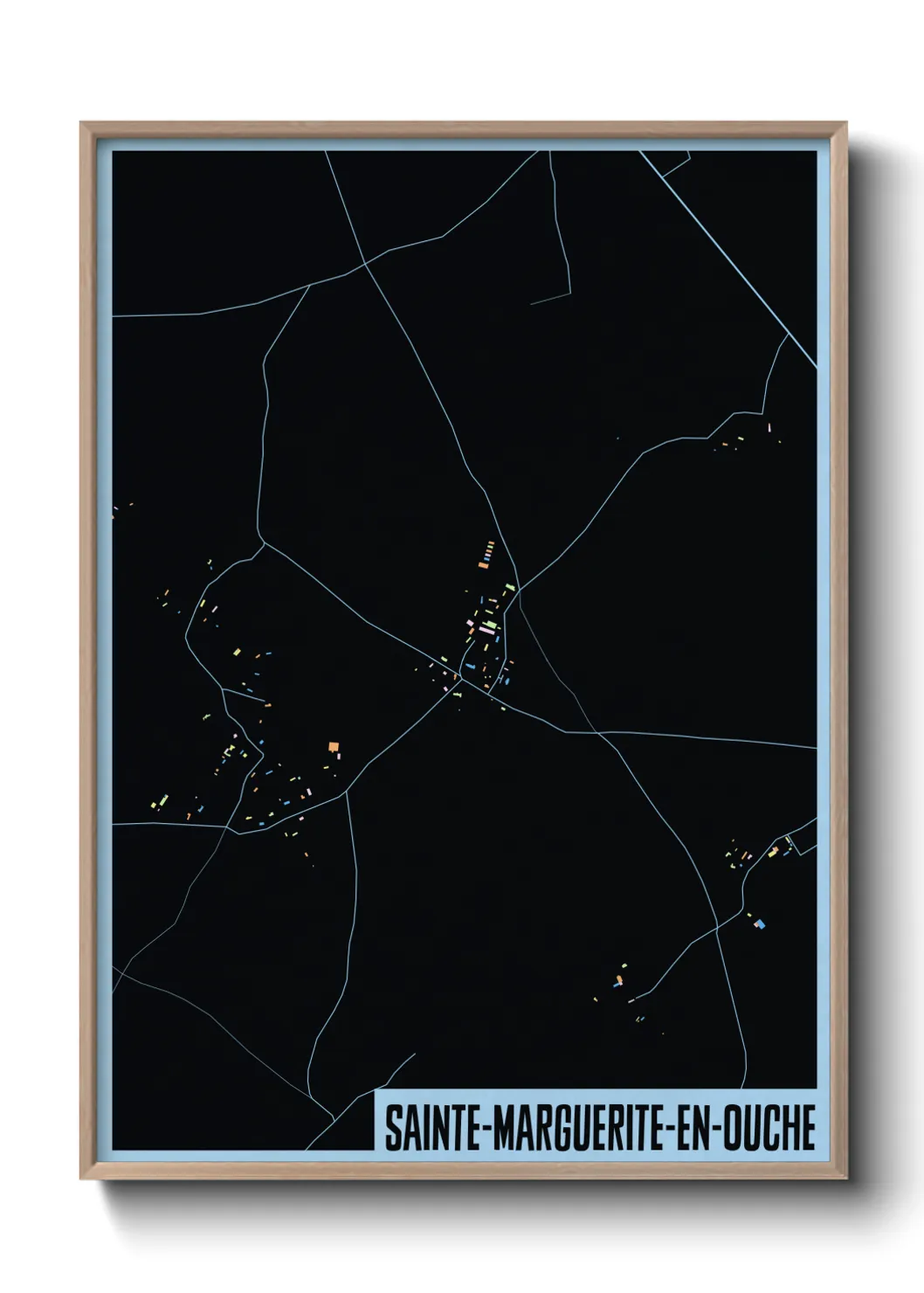 Une affiche de carte sur Sainte-Marguerite-en-Ouche