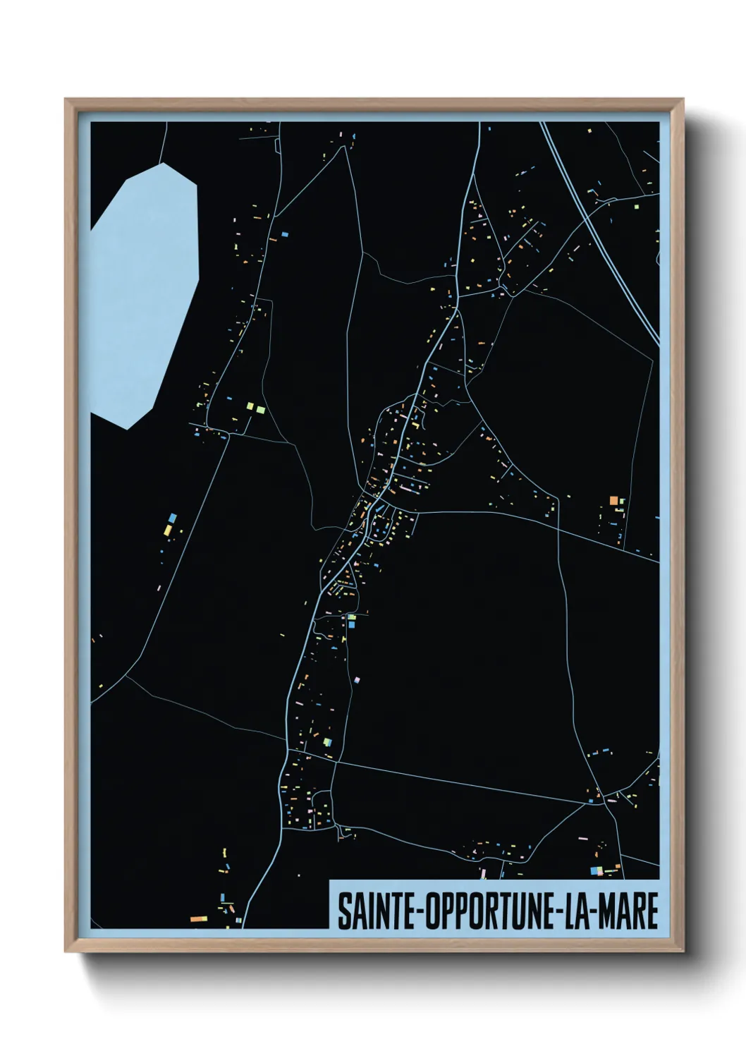 Une affiche de carte sur Sainte-Opportune-la-Mare