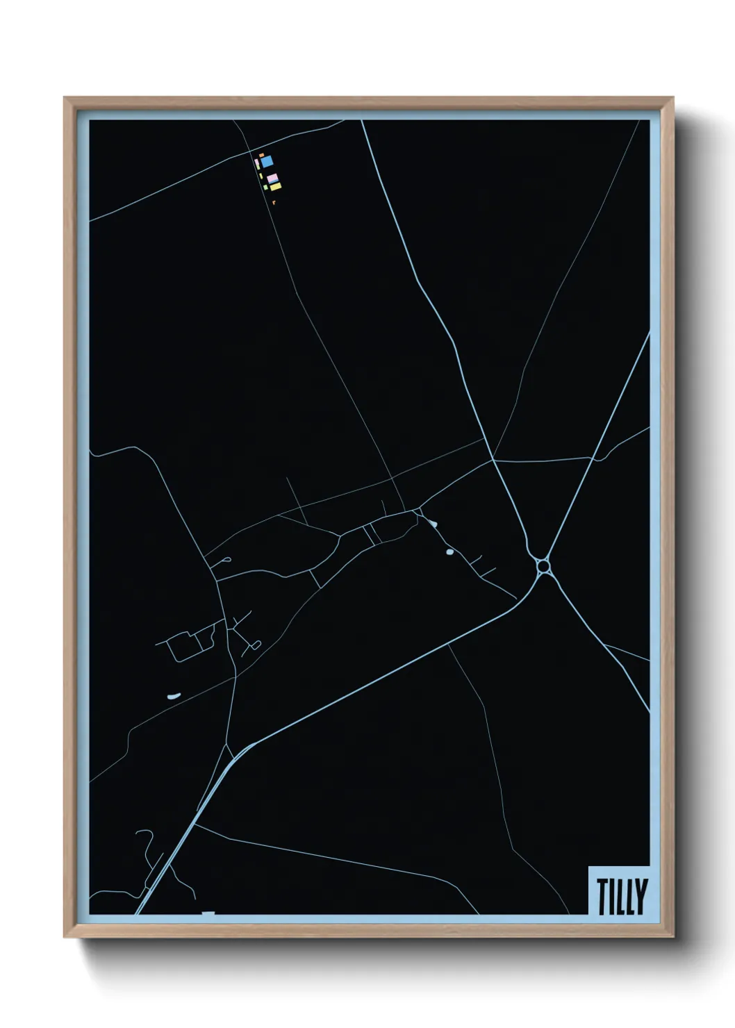 Une affiche de carte sur Tilly