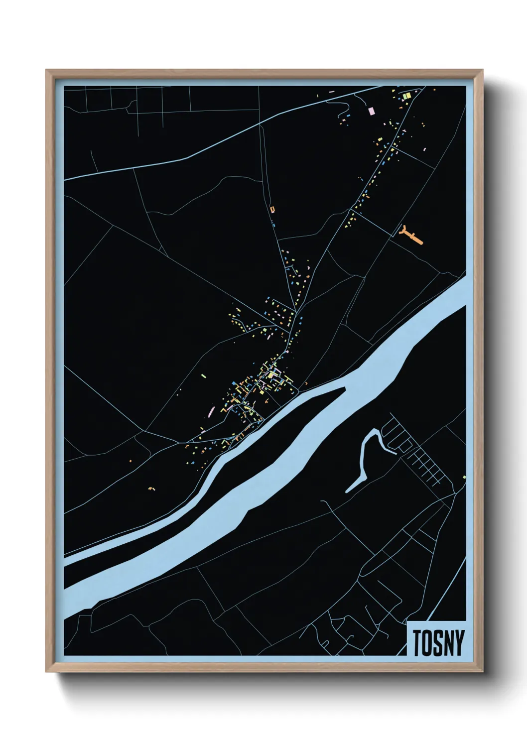 Une affiche de carte sur Tosny