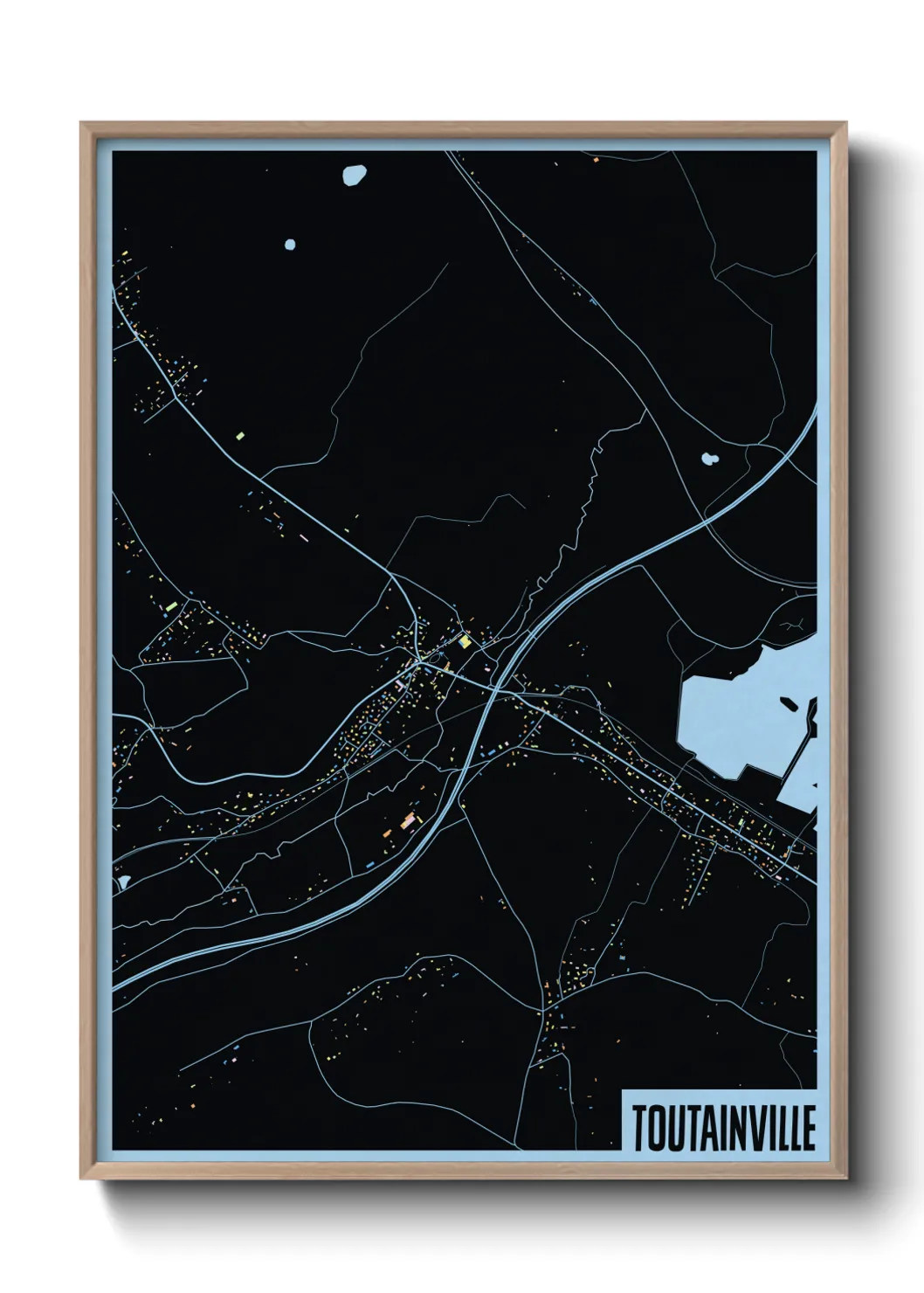 Une affiche de carte sur Toutainville