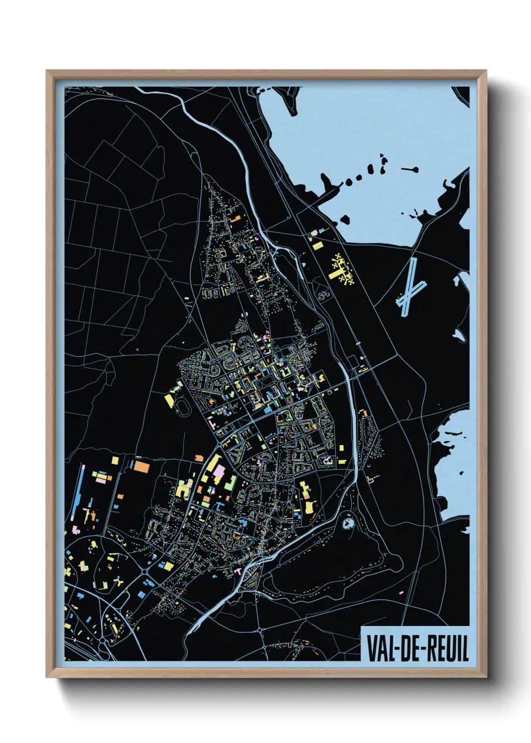 Une affiche de carte sur Val-de-Reuil